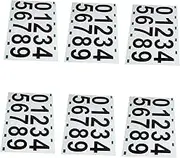 SOESFOUFU 6 Sheets Reflective Address Number Stickers Self Adhesive Outdoor House Numbers for Mailbox Enhanced Nighttime Visibility Easy Application for Safety and Convenience