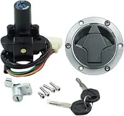 Ignition Key Switches for Kawasaki EX250 for Ninja 250 2008-2014 EX300 300 Z250 Z300 Z250SL Motorcycle Ignition Switch Fuel Gas Cap Seat Lock Key Kits Ignition Barrel Key Switch