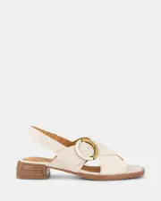 Shelly Shen Mila/Bone Leather Womens Sandals 08