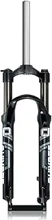 Mountain Bike Spring Suspension Fork 26/27.5/29'' Disc Brake Front Fork Travel 100mm 1-1/8" Straight Steerer Threadless 9mm QR Bike Fork Manual Lockout(27.5'')