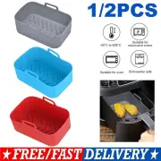 1/2*Square Silicone Pot For NINJA Air Fryer Kitchen BBQ Plate Heating Baking Pan