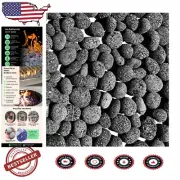 Genuine Black Lava Rocks for Fire Pit – 20 lbs of Decorative Smooth Stones