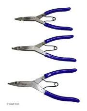 3-PC LOCK RING PLIERS SET – Made in the USA – automotive hand tools – snap rings