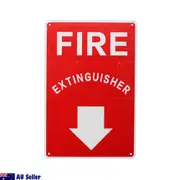 Warning Notice Fire Extinguisher Sign 200x300mm Metal Emergency Fire Safety
