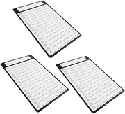 HOMSFOU 3pcs Magnetic Refrigerator Dry Erase Board Reusable Pet Notepad for Grocery Lists Chores to Do Reminders Hold Sleek Design