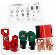 CHILDWEET Car Battery Clamp Sturdy Brass Battery Terminal Connector Quick Easy Installation Wire Cable Ends