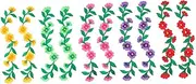 VILLFUL 10pcs Flower Applique Embroidery Iron Patches for Clothing DIY Craft Decoration Multi Color Floral Designs Durable Sew Embellishments for Garments and Accessories