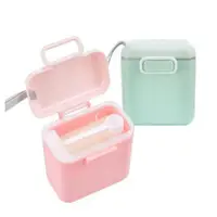 在飛比找蝦皮購物優惠-寶寶便攜式奶粉儲存盒 800ml 粉/粉藍(粉綠) 奶粉盒 