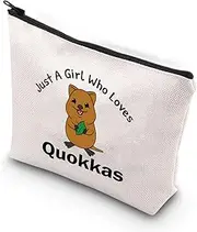 XYANFA Quokka Makeup Bag Quokka Lover Gift Australian Wildlife Gift Just A Girl Who Loves Quokkas, A Girl Loves Quokkas, Fashion