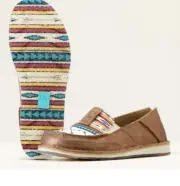 Ariat Cruiser Women 8.5 Rose Gold Aztec Arrow Print Boat Shoe Western Glam