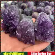 Natural Quartz Crystal Druzy Geode Amethyst Cluster Cut Base Rock Specimens Gift