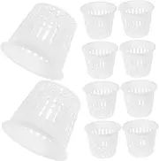 TOYANDONA 10pcs Hydroponic Mesh Net Pots for Planting Durable Slotted Garden Cups for Optimal Drainage and Root Aeration for Vegetables and Orchids Gardens