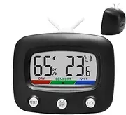 Indoor Hygrometer,Humidity Gauge for Home | Indoor Temperature Gauge Humidity Meter, TV Shape Room Temperature and Humidity Monitor for Home