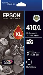 Epson 410XL - High Capacity Claria Premium - Photo Black Ink Cartridge [C13T340192]