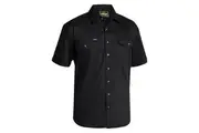 Bisley Mens Cotton Drill Shirt BS1433 - Black