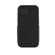 EFM Monaco E-leather Wallet Case Armour With D3O Plus Suits Iphone 15 (6.1") - Black/Space Grey