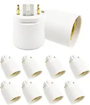 LED Light Bulb 4 Pin Screw-Based GX24Q To E26/E27 Light Bulb Converter-10 Pack
