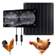 15W/20W Solar Panel Dual Fan Outdoor Vent Exhaust Air Flow Fan Kit Waterproof