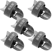 SOESFOUFU 5pcs Stainless Steel Finger Guards for Cutting Food Safe Kitchen Finger Protectors for Chefs Sewing DIY Comfortable Fit Prevents Hand Injuries