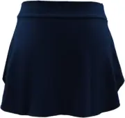 XS Lovdaswi Women Ballet Wrap Skirt Adult Pull On Elastic Dance Skirts Navy
