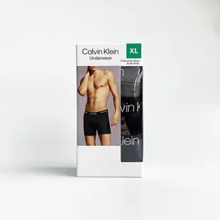 美國百分百【全新真品】Calvin Klein 內褲 純棉 男士 平口褲 CK 貼身 長四角褲 深藍/黑色 A457