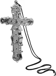 ERINGOGO Cross Charm Necklace for Halloween Cosplay Unisex Cross Pendant Decor with Creative Design for Religious Occasions and Unique Styling
