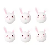 6Pieces Rabbits Paper Lanterns Hanging Ornament Paper Texture Perfect for Party