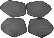 XEBRAD Stainless Car Door Panel Loudspeaker Pad Sound Speaker Cover Trim Frame Sticker Moulding Accessories, for Cadillac, XT4 2018-2020 car Speaker Trim(Black with Logo)