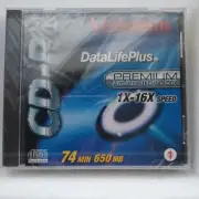 Verbatim 74-Minute 650MB Blank CD-R Disc DataLifePlus 2 Individually Sealed CDS