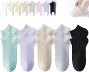 [Generic] Ultra Thin Liner Socks Non Slip Combed Cotton No Show Socks, 3/5/10PCS No Show Sock Womens, Breathable Ultra Thin Liner Sock Women for Summer