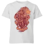 Harry Potter Gryffindor Drawn Crest Kids' T-Shirt - Grey