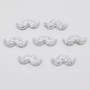 Beard Silver Color FlatBack Rhinestone-Mustache Glitter Craft Rhinestone 200Pcs