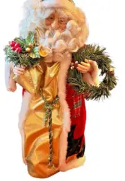 Vintage Santa Tree Topper Traditional Red & Gold Classic