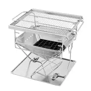 Grillz Fire Pit BBQ Grill with Carry Bag Camping
