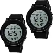 [SAFIGLE] Watch Electronic Clear Tote Bag Man Tarot Keychain Alarm Clock Black