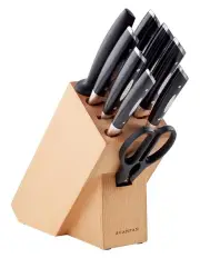 [Scanpan] Classic Knife Block Set 10 Piece in Light Brown