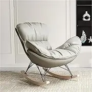 VERYMUSH Indoor Rocking Chair Bedroom Comfy Chair,Glider Lounge Chair with Padded Cushion for Reading Living Room Home Offices(Grey)