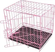 ROMISBABA Wire Dog Crate Foldable Cat Carrier Pet Cage Portable Compact Suitable for Small Dogs Indoor/Outdoor