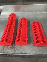 Plastic Flip Top Small Poultry Feeder Drinker with 28 Holes Pigeon Quails Birds