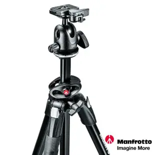 【Manfrotto 曼富圖】290系列套組 豪華三節腳架+球型雲台套組 MK290DUA3-BH(公司貨)