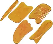 1 Set of 5pcs Scraping Plates Natural Massaging Tool for Stress Muscle