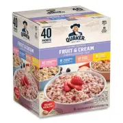 Quaker Instant Oatmeal, Assorted Varieties, 1.05 oz Packet, 40/Box 12211 QUAKER