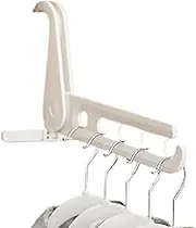 Foldable Clothes Drying Rack - Portable Laundry Hanger with 5 Holes - Laundry Drying Rack Wall Mounted Clothes Hanger for Home Hotel Travel