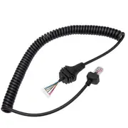 8 Pin HM-152 Mic Handheld Radio Speaker Microphone PU Cable for ICOM IC-2820H IC2825E Walkie Talkie Black