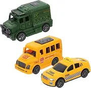 Abaodam 3Pcs Cartoon Pull Back Car for Miniature Vehicles Bright Colors for Playtime and Creative Fun Present for Boys