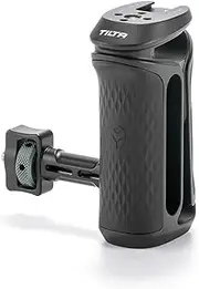 Tilta Xeno Side Handle for Filmmakers & Cameras - Black | Secure Connection & Helps Prevent Rotation | Adjustable Height | Textured Silicone Grip | Convenient Assembly (1/4"-20 w/Locating Pins)