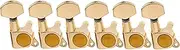 Musiclily Pro 6 in Line Guitar Sealed Tuners Tuning Keys Pegs Machine Heads Set for Fender Stratocaster Telecaster, Gold