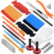 Car Wrap Vinyl Tools Kit Carbon Fiber Wrapping Squeegee Felt Magnet Wrap Install