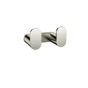 MEIR Curvae Double Robe Hook - Stainless Steel - PVD Brushed Nickel