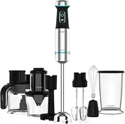 Cecotec Hand blender Power TitanBlack 1200 XL TotalMix. 1200 W, CrossBlades technology with 4-blade blades with black titanium coating, extra long base, speed selector, 800 ml glass